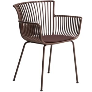 Kave Home Hnědá plastová zahradní židle Surpika