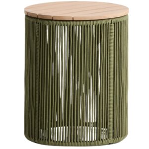 Kave Home Zelený zahradní stolek Dandara 40 cm