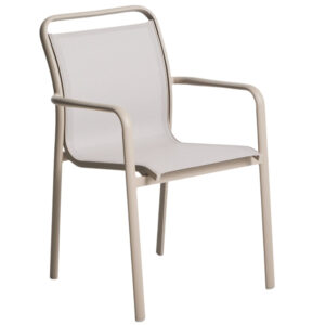 Kave Home Béžovošedá hliníková zahradní židle Luri