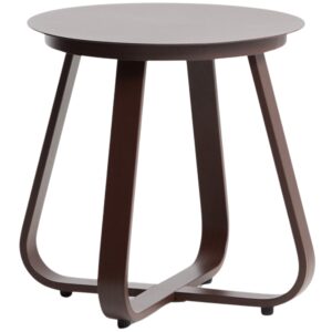 Kave Home Hnědý zahradní stolek Tamaris Ø 48 cm