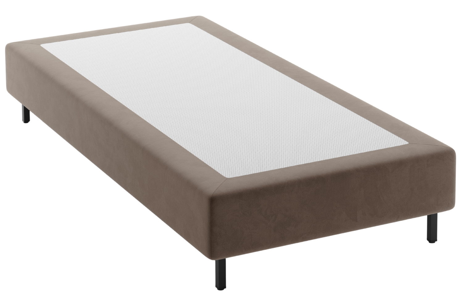 Micadoni Hnědá sametová jednolůžková postel Whale 90 x 200 cm