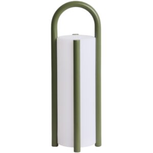 Kave Home Zelená přenosná zahradní LED lampa Leros 48 cm