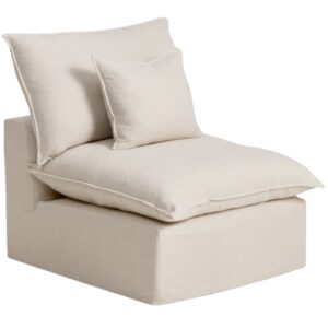 Kave Home Béžové křeslo Anarela 90 cm s odnímatelným potahem