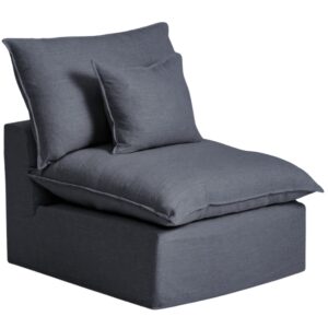 Kave Home Tmavě šedé křeslo Anarela 90 cm s odnímatelným potahem