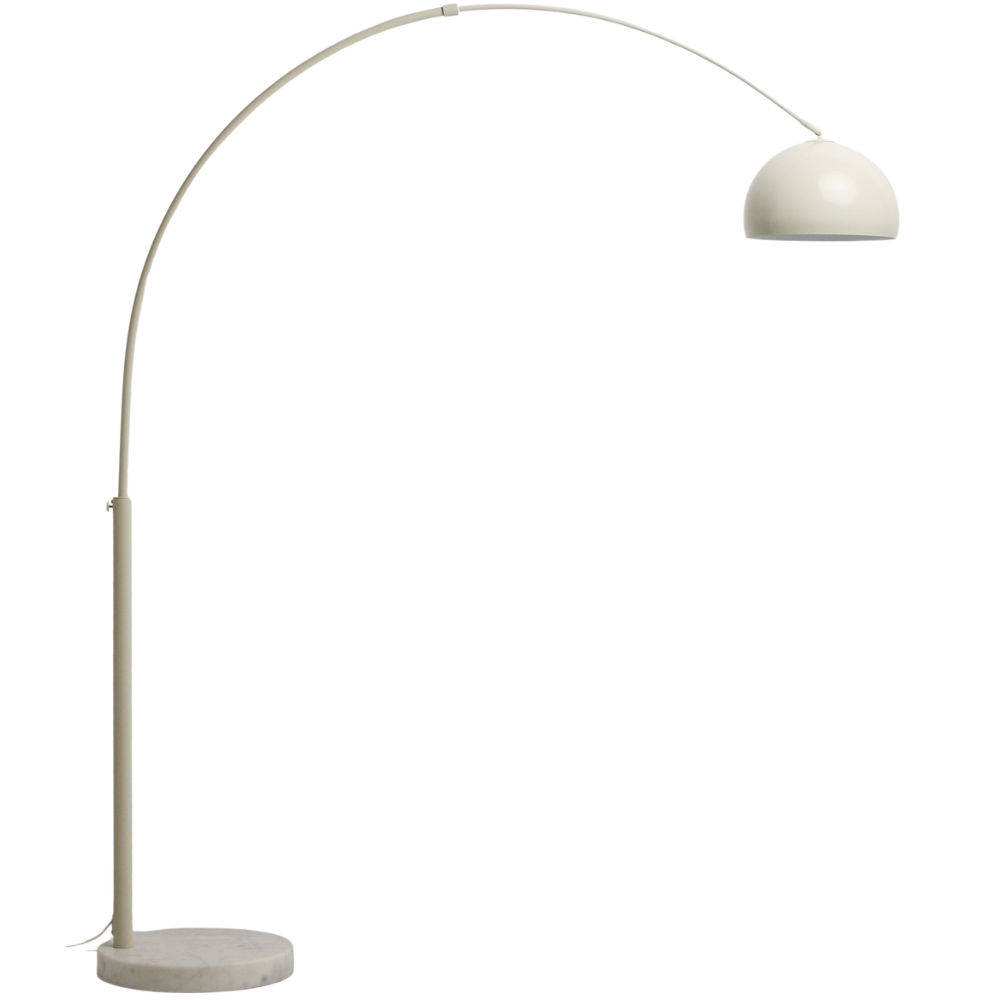 Kave Home Bílá stojací lampa Madali 160-185 cm
