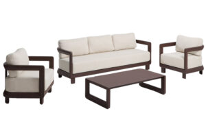 Kave Home Hnědo-béžové zahradní set pohovky