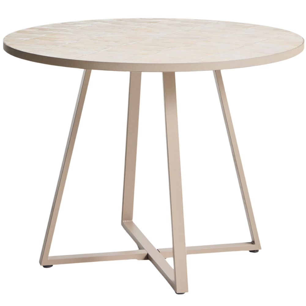 Kave Home Béžový zahradní stůl Tella Ø 120 cm