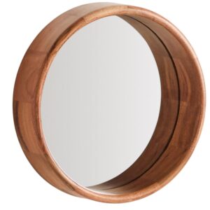 Kave Home Dřevěné závěsné zrcadlo Berale Ø 30 cm