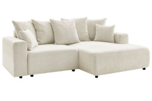 Bobochic Paris Bílá rozkládací pohovka Atilla 244 cm