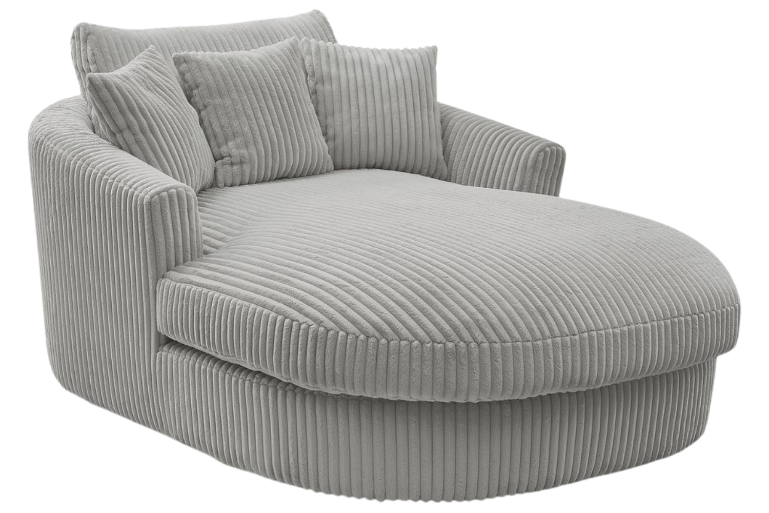 Bobochic Paris Světle šedá manšestrová lenoška Belem 198 cm