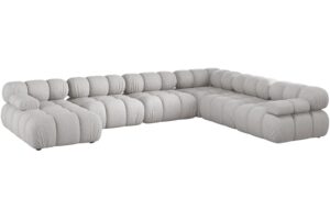 Micadoni Světle šedá rohová pohovka Bellis II. 376 cm