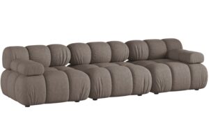 Micadoni Hnědá trojmístná pohovka Bellis II. 282 cm