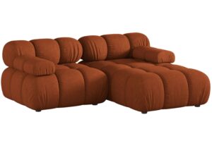 Micadoni Terakotově oranžová rohová pohovka Bellis II. 188 cm