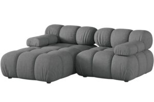 Micadoni Šedá rohová pohovka Bellis II. 188 cm