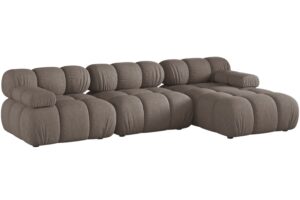 Micadoni Hnědá rohová pohovka Bellis II. 282 cm