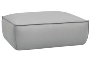 Bobochic Paris Světle šedá koženková podnožka Boheme 128 x 93 cm