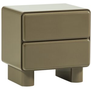 WOOOD Zelený lakovaný noční stolek Lustra 57 x 57 cm