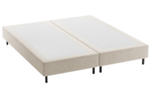 Micadoni Světle béžová sametová dvoulůžková postel Whale 180 x 200 cm