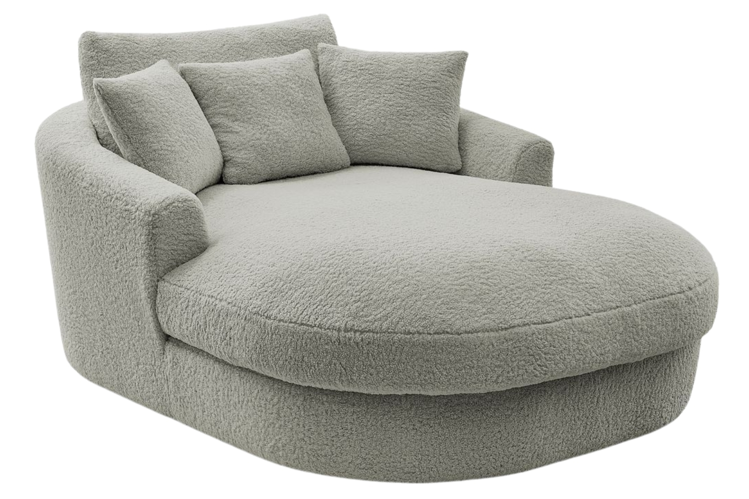 Bobochic Paris Světle šedá bouclé lenoška Belem 198 cm