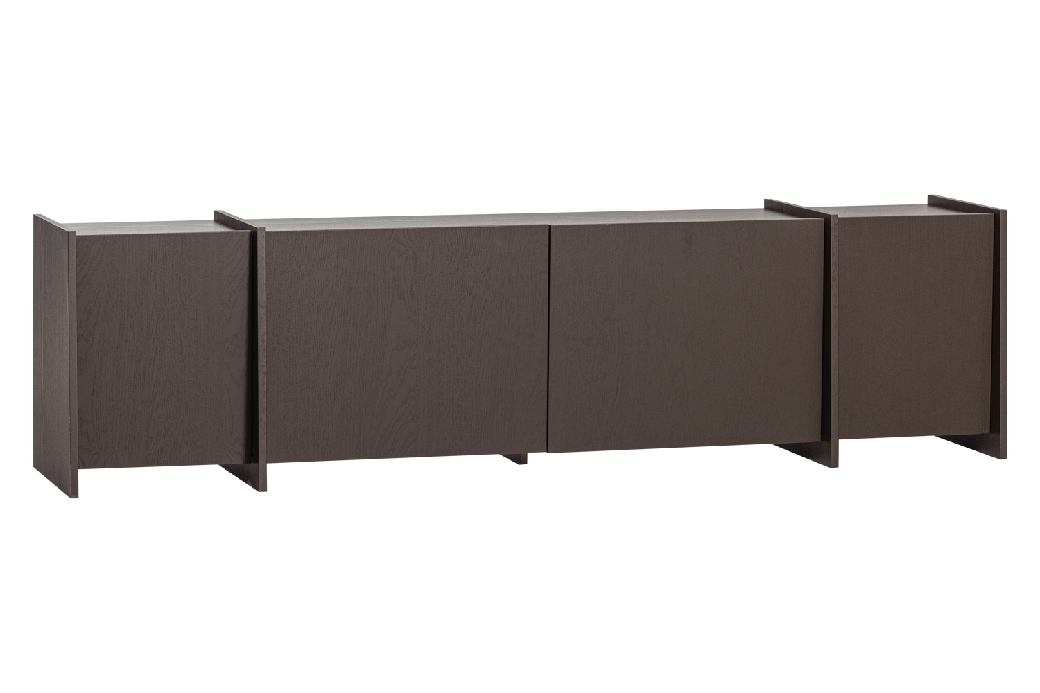 WOOOD Hnědý dřevěný TV stolek Brock 200 x 44 cm