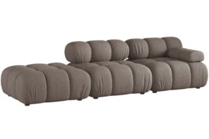 Micadoni Hnědá čtyřmístná pohovka Bellis II. 282 cm