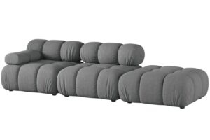 Micadoni Šedá čtyřmístná pohovka Bellis II. 282 cm