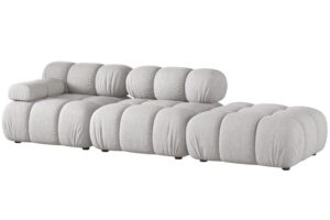 Micadoni Světle šedá čtyřmístná pohovka Bellis II. 282 cm