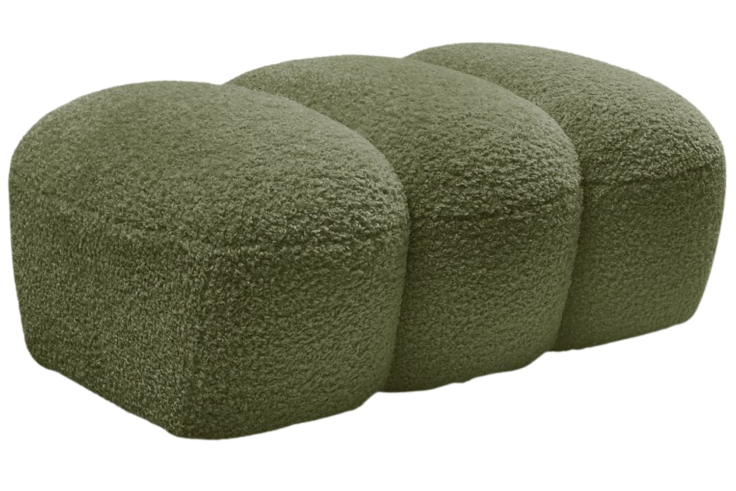 Bobochic Paris Zelená bouclé podnožka Hippolyte 105 x 68 cm