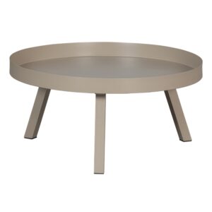 WOOOD Béžový kovový zahradní stolek Sunny ø 68 cm