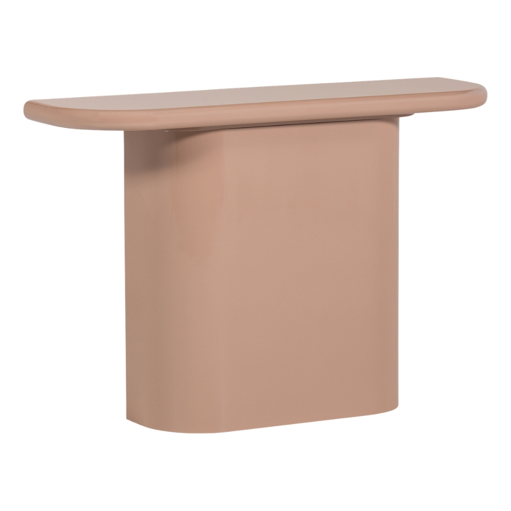 WOOOD Růžový lakovaný toaletní stolek Nocta 120 x 30 cm