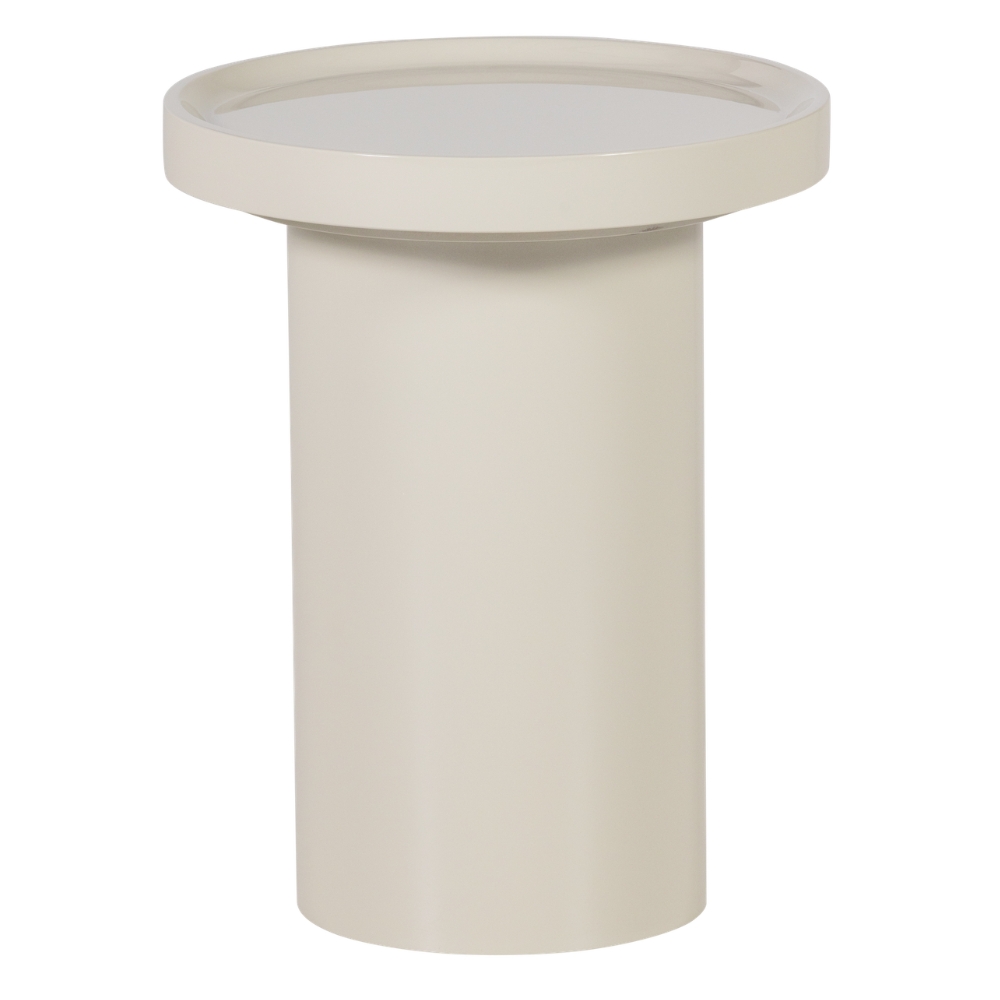 WOOOD Bílý lakovaný odkládací stolek Veluna ø 40 cm