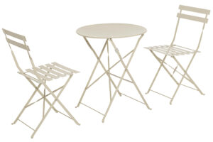 Bizzotto Krémový skládací zahradní set stolu a dvou židlí Austin