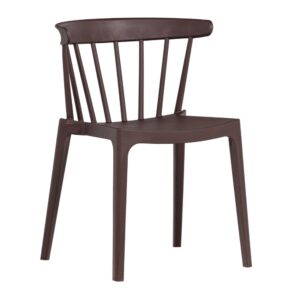 WOOOD Fialovohnědá plastová zahradní jídelní židle Bliss