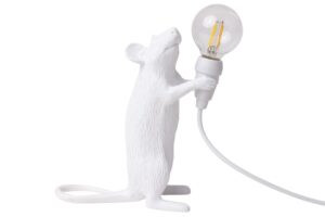 Seletti Bílá stolní lampa Mouse Standing