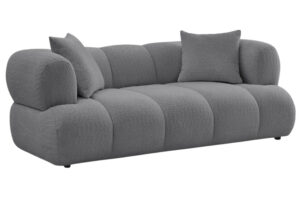 Bobochic Paris Tmavě šedá bouclé dvoumístná pohovka Pamira 210 cm