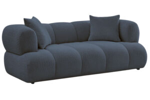 Bobochic Paris Tmavě modrá bouclé dvoumístná pohovka Pamira 210 cm