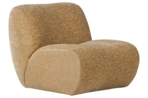 WOOOD Žluté sametové křeslo Nomu