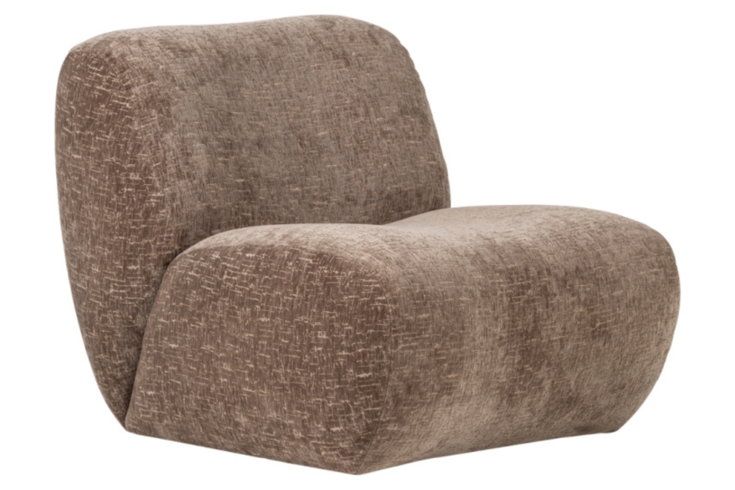 WOOOD Světle hnědé sametové křeslo Nomu