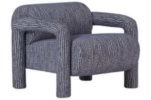 WOOOD Modrošedé křeslo Lenny