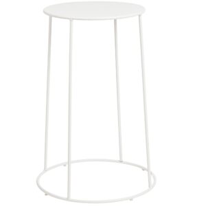 Bizzotto Bílý kovový zahradní stolek Austin ø 35 cm