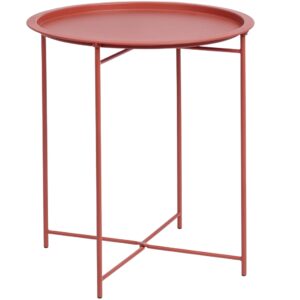 Bizzotto Terakotový kovový zahradní stolek Austin ø 46 cm