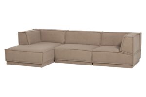 WOOOD Světle hnědá rohová pohovka Manu 286 cm