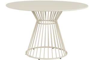 Bizzotto Krémový kovový zahradní stůl Austin ø 120 cm