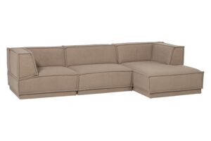 WOOOD Světle hnědá rohová pohovka Manu 286 cm