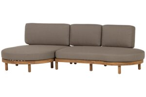 WOOOD Hnědá zahradní rohová pohovka Zinto 300 cm