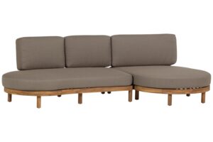 WOOOD Hnědá zahradní rohová pohovka Zinto 300 cm