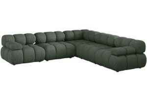 Micadoni Tmavě zelená rohová pohovka Bellis II. 282 cm