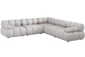 Micadoni Světle šedá rohová pohovka Bellis II. 282 cm