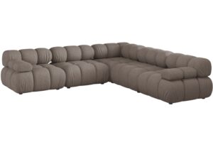 Micadoni Hnědá rohová pohovka Bellis II. 282 cm