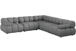 Micadoni Šedá rohová pohovka Bellis II. 282 cm